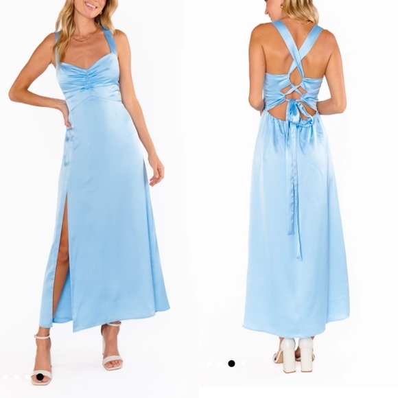 NWT Show Me Your Mumu Mina Corset Back Maxi Dress Gown in Teal Blue - XXL‎ - Picture 1 of 10